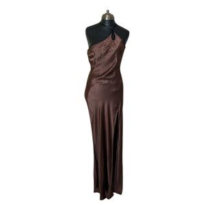 bec + bridge Brown One-Shoulder Dress